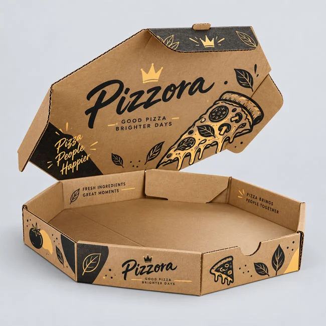 custom brown pizza boxes