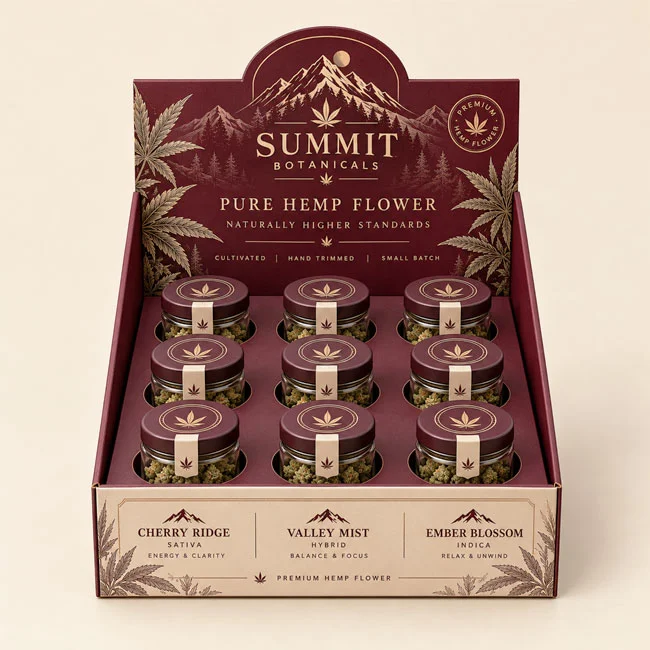 custom hemp display boxes