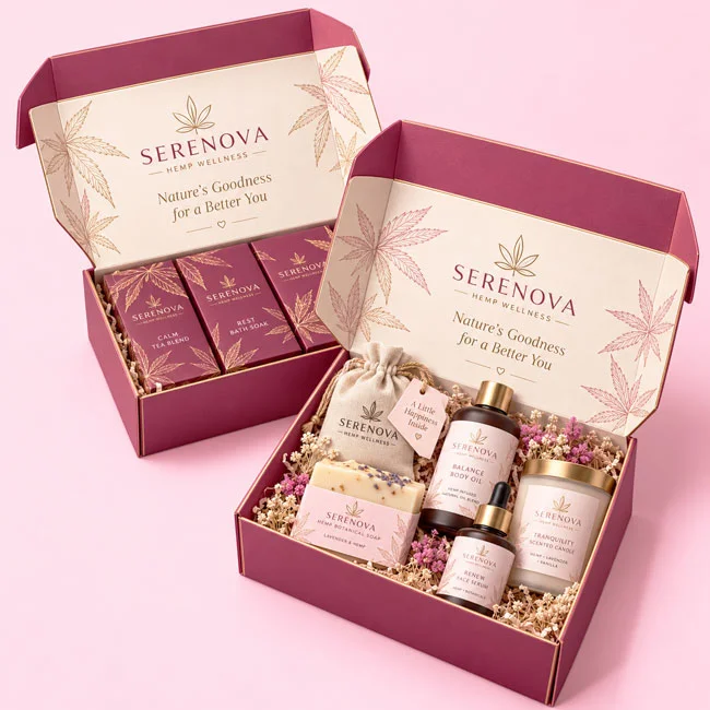 custom hemp gift boxes