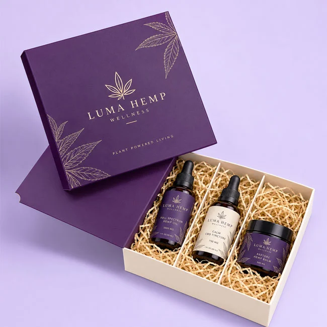 custom hemp gift boxes