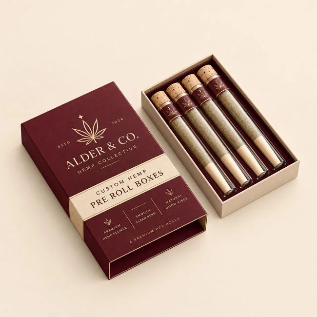 custom hemp pre roll boxes