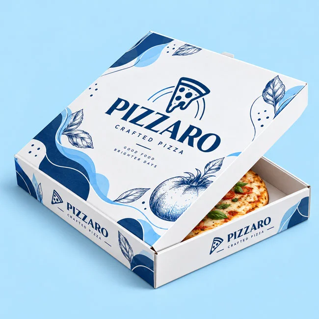 custom white pizza boxes