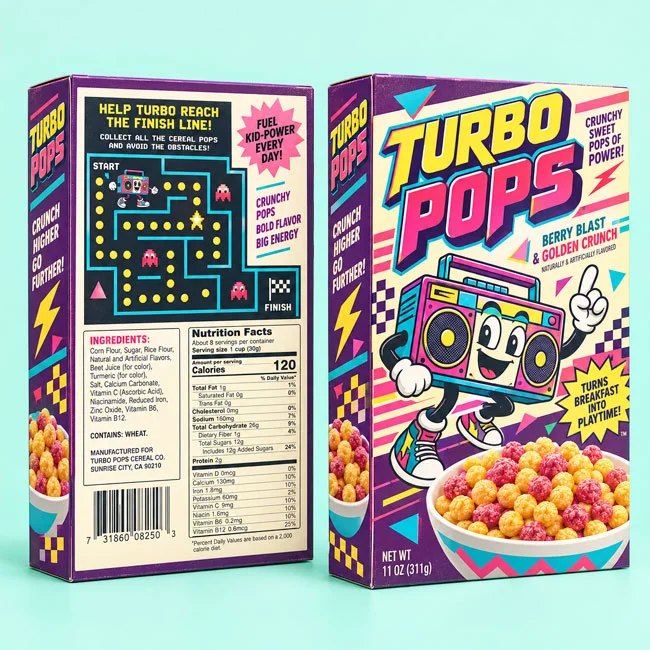 custom 80s cereal boxes