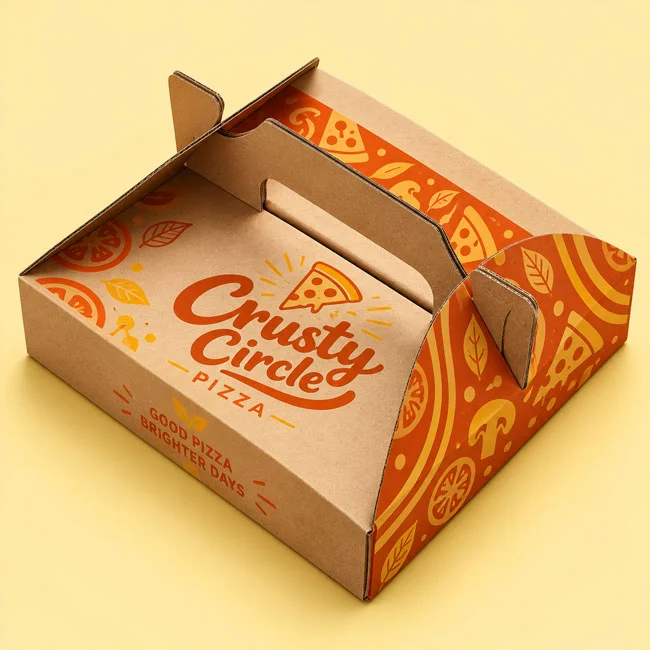 custom brown pizza boxes