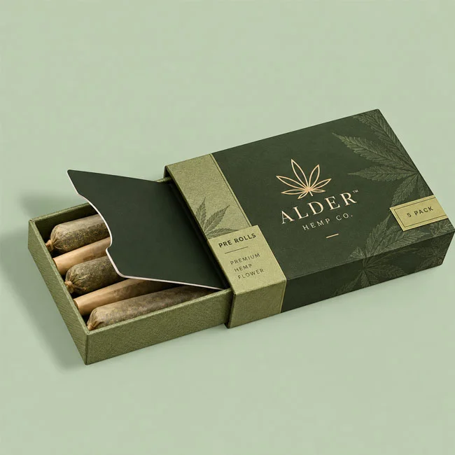 custom hemp pre roll boxes