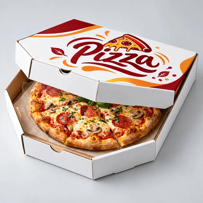 custom white pizza boxes