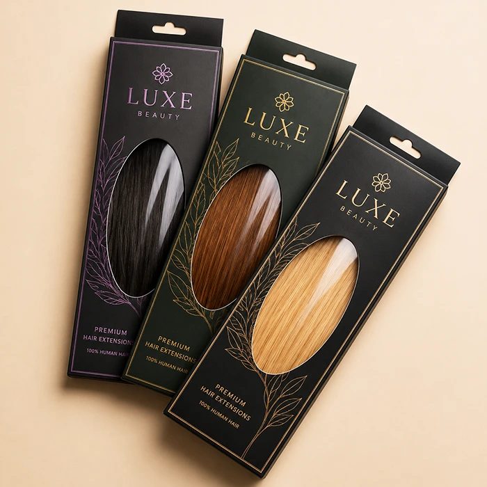custom hair extension boxes