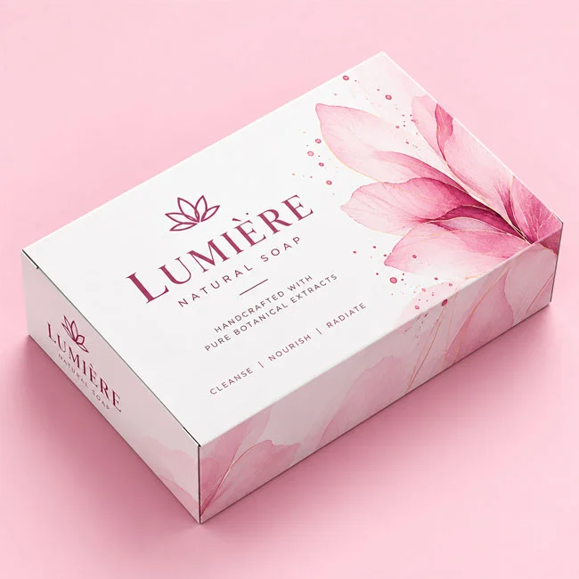 custom white soap boxes