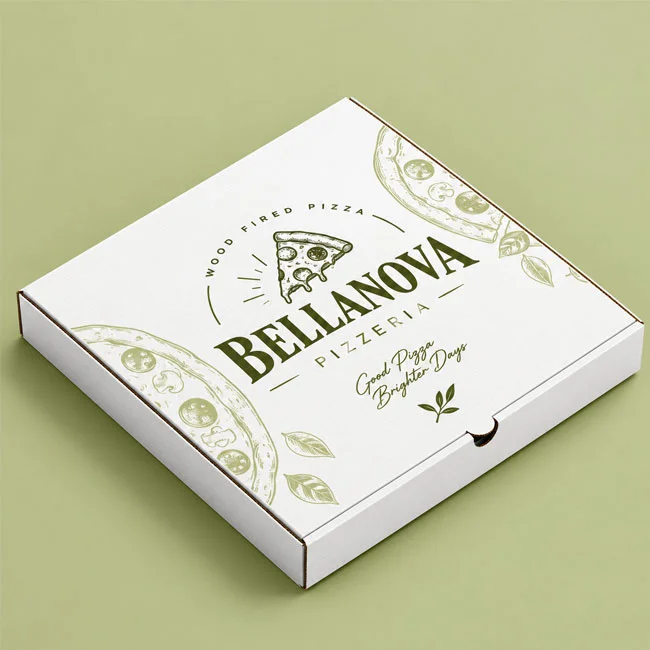 custom white pizza boxes