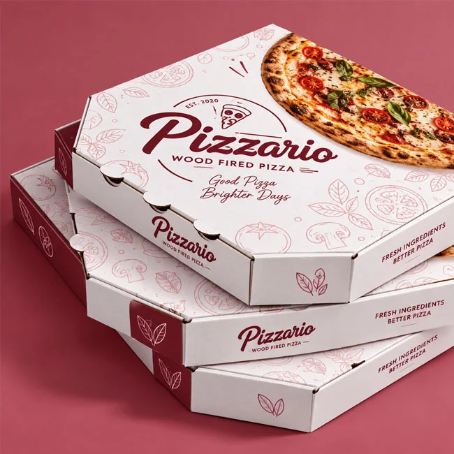 custom white pizza boxes
